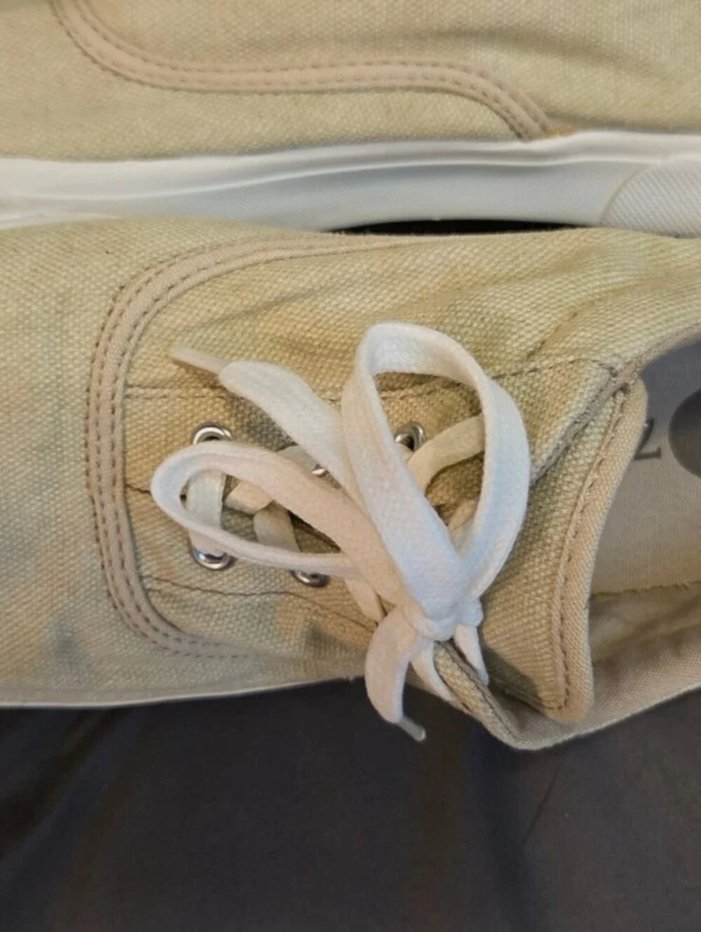Margaritaville Mens Canvas Medellin Khaki Sneakers sz 10.5
